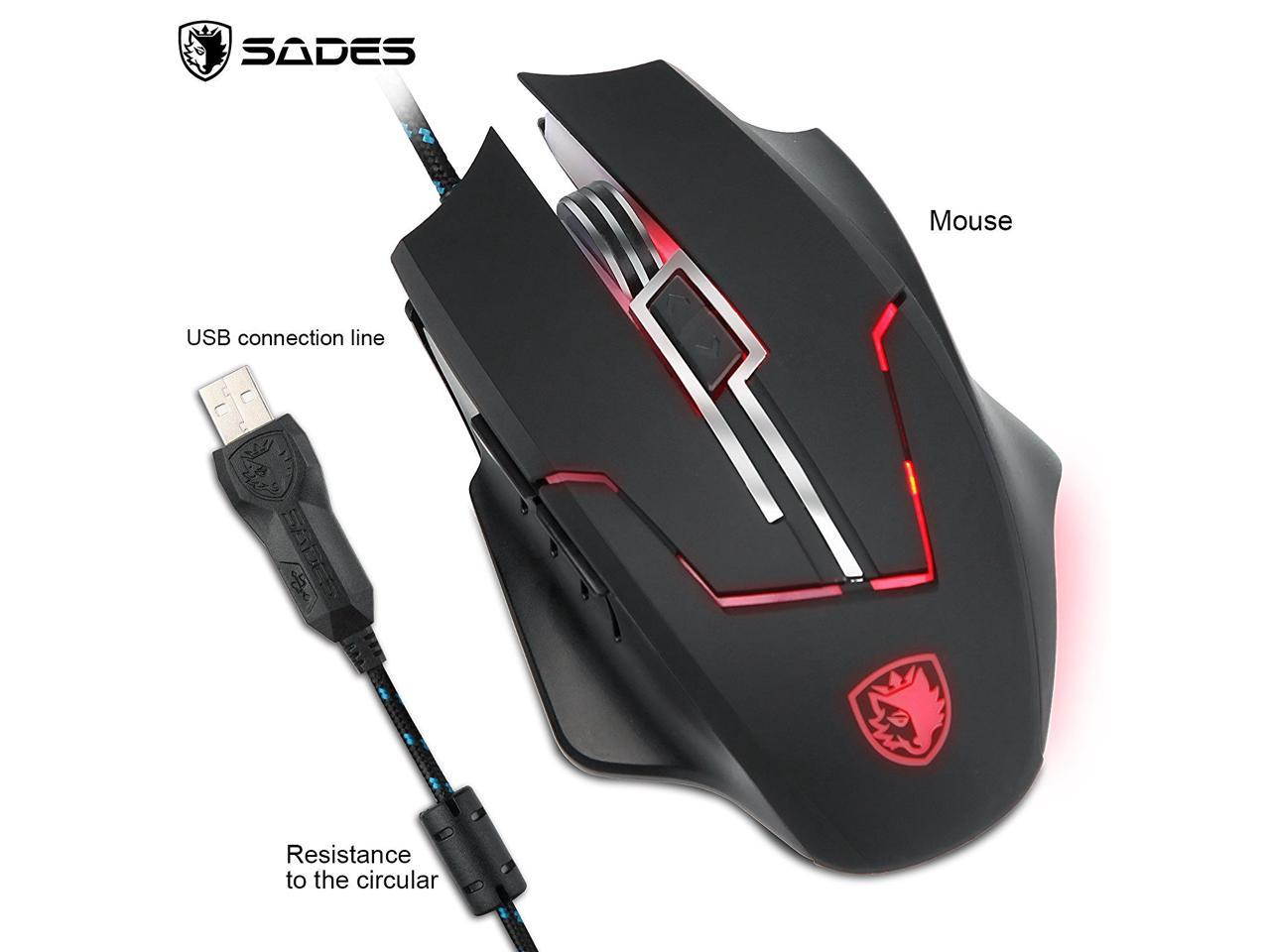 Gaming Mouse Gaming Mice 6 Buttons Professional LED Optical USB Wired Gaming Mouse for PC Mac