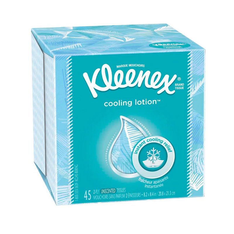 Kleenex Cooling Lotion Tissue Unscented Facial Tissues - 45ct