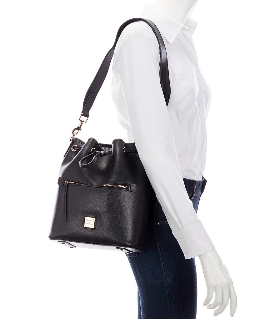 Dooney & Bourke Saffiano Collection Drawstring Bucket Bag