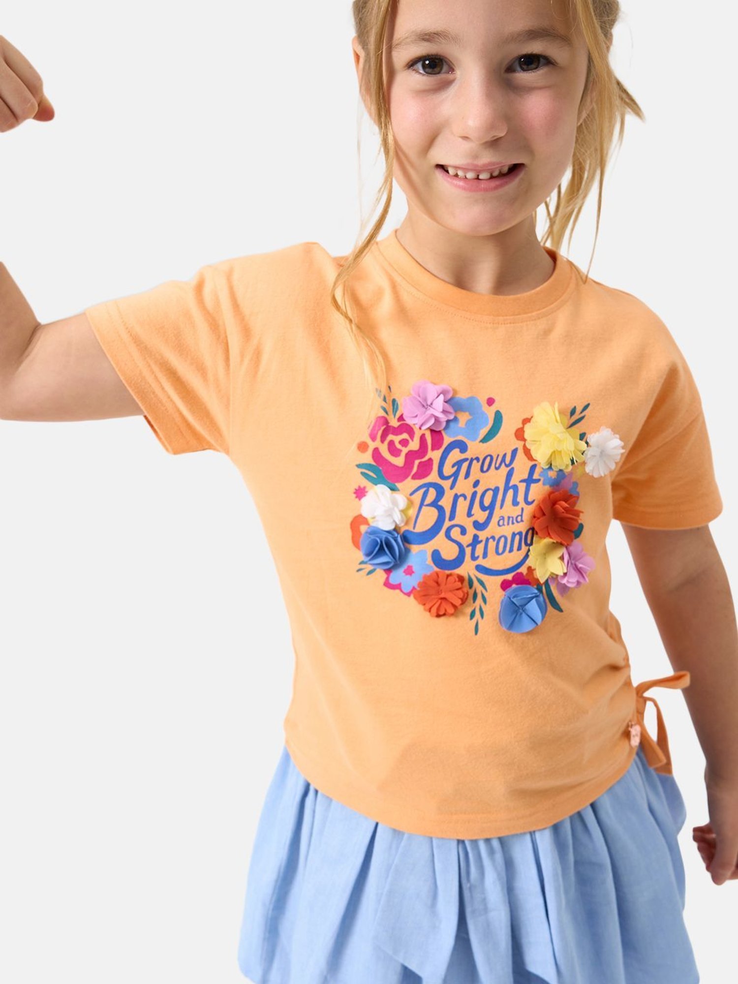 Angel & Rocket Kids Orange Printed T-Shirt