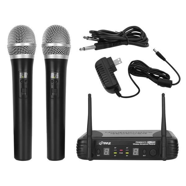 Premier Series Professional 2-Channel UHF Wireless Handheld Microphone System with Selectable Frequency