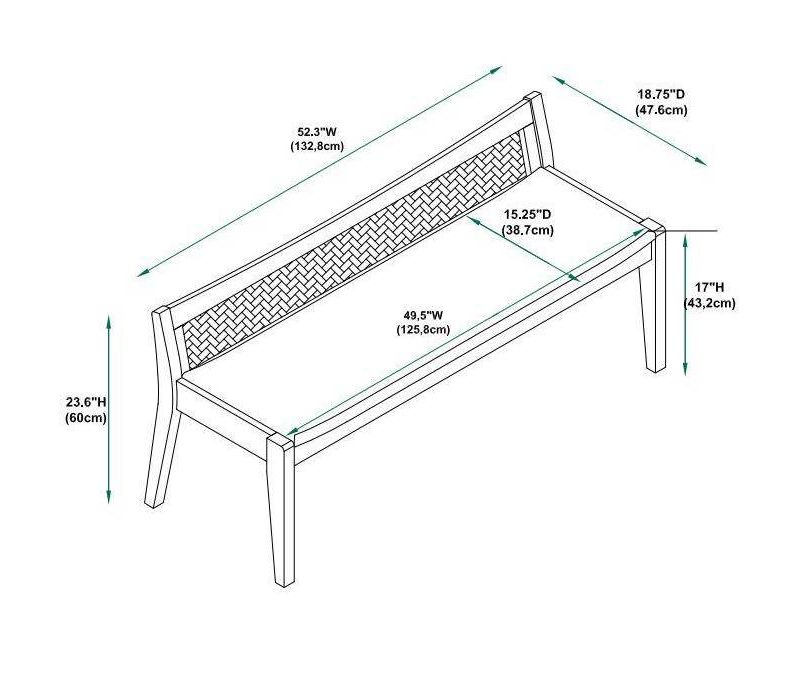 Bessie Bench Natural - Powell Company