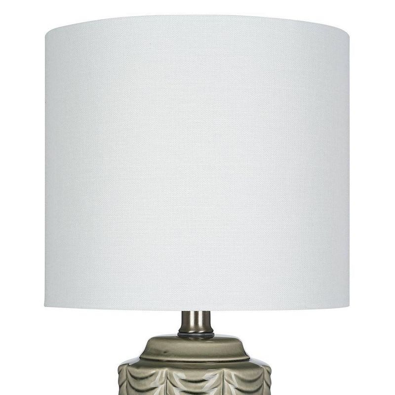 16" Ceramic Accent Lamp Gray (Includes LED Light Bulb) - Cresswell Lighting