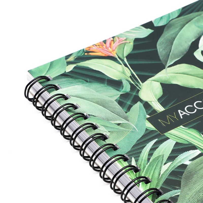 2-Pack Expense Tracker Notebook, Budget Journal Planner Bill Organizer (50-Sheet each), Foliage Green