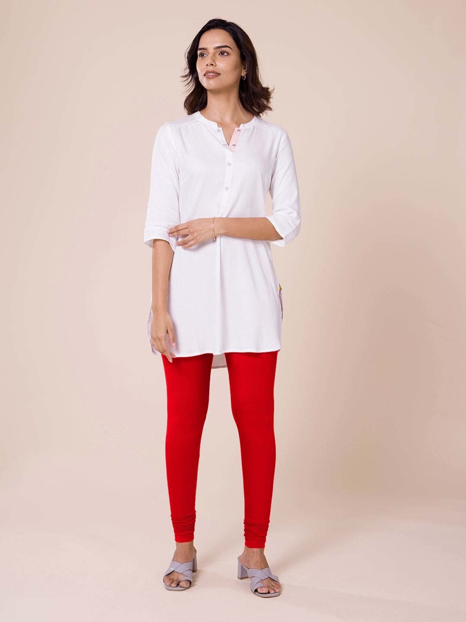 Go Colors! Red Cotton Leggings