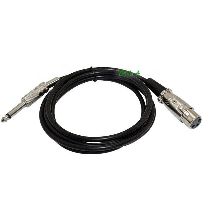 Female  XLR to  1/4inch (TS or Mono Phono) Male Cable 6FT