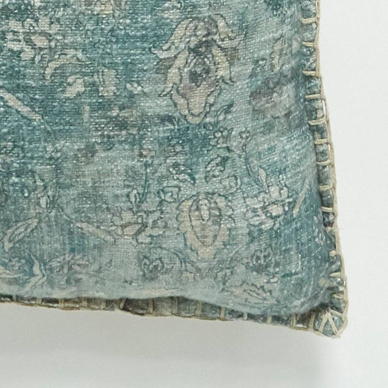 20"x40" Oversize Wash Lumbar Throw Pillow Teal - Patina Vie