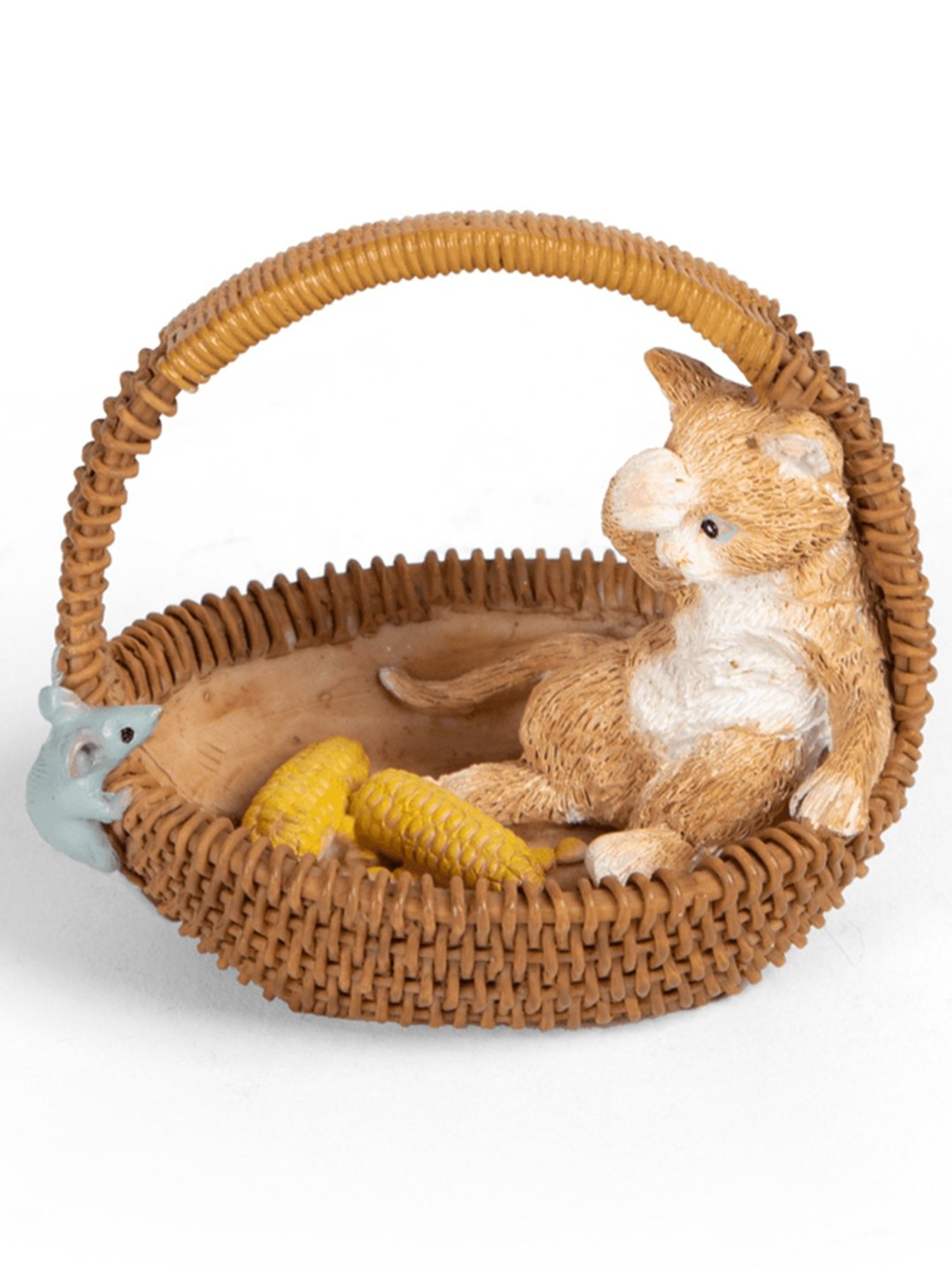 Home4U Brown Polyresin Mini Dog Showpiece - Set of 1