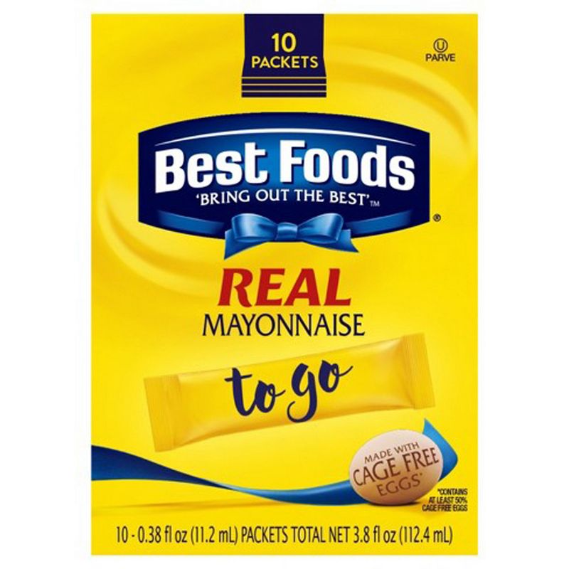 Best Foods To Go Packets Real Mayonnaise - 10ct