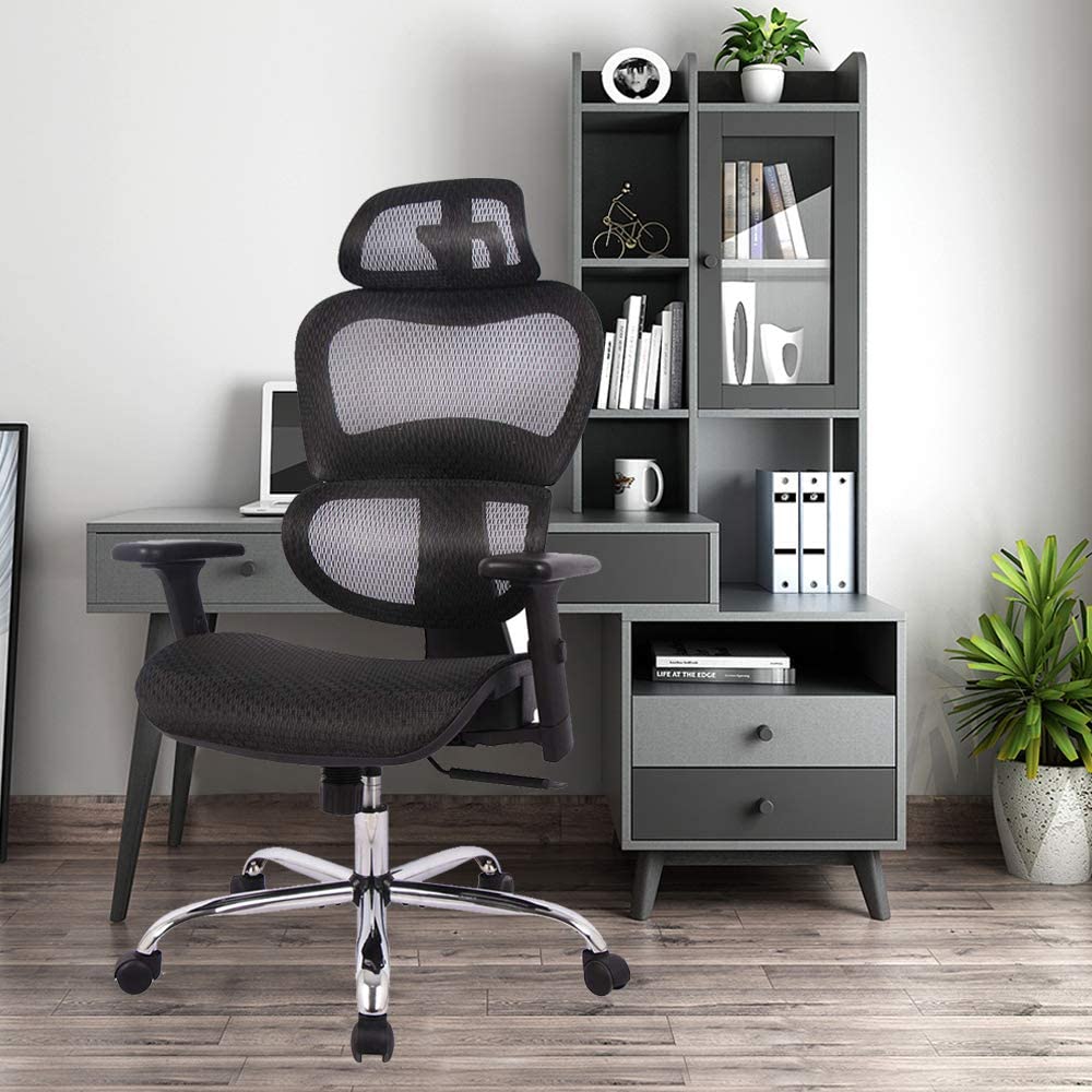 Gaming Chair, Racing Style Computer Desk Chair Padded Armrests Ergonomic Lumbar Support Adjustable Height