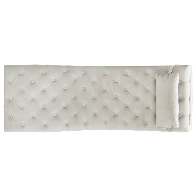 Fortas Mid-Century Modern Fabric Chaise Lounge Gray/Dark Walnut - Christopher Knight Home