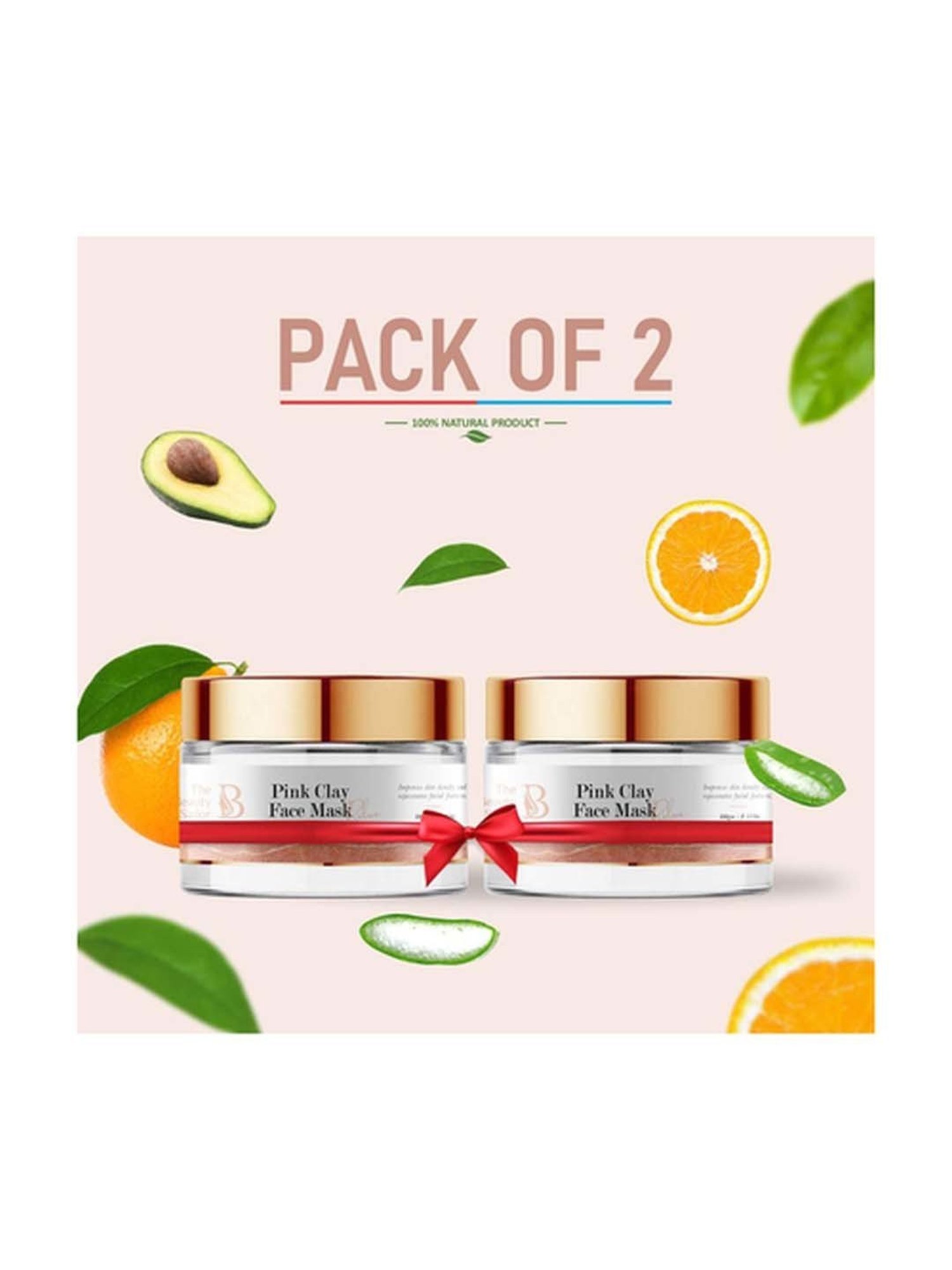 The Beauty Sailor Anti Aging Pink Clay Face Mask Pack of 2 - 200 gm