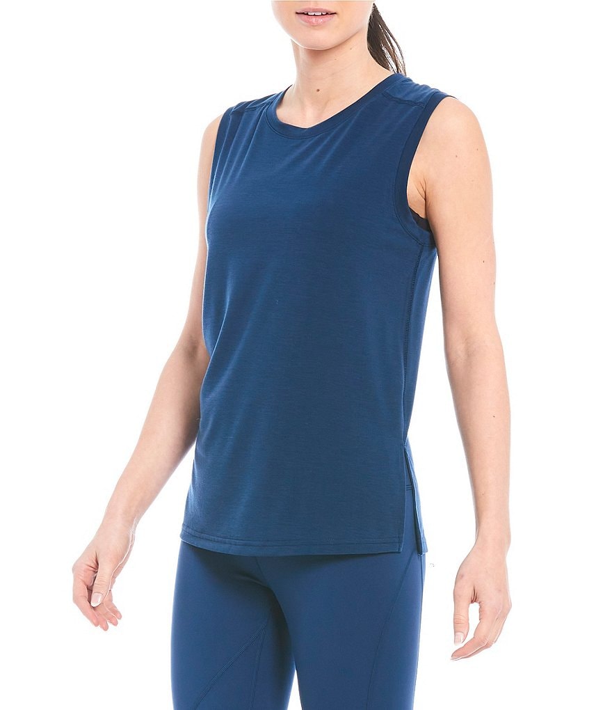 IBKUL Kimmy Print Long Sleeve Mock Neck Active Top