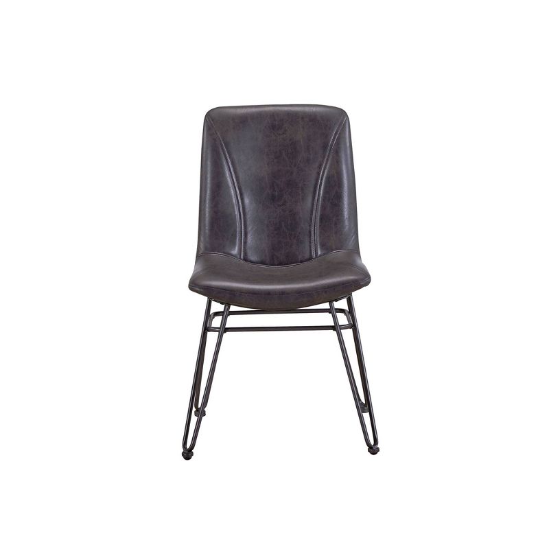 5pc Derek Extendable Dining Table Set Gray/Black - Steve Silver