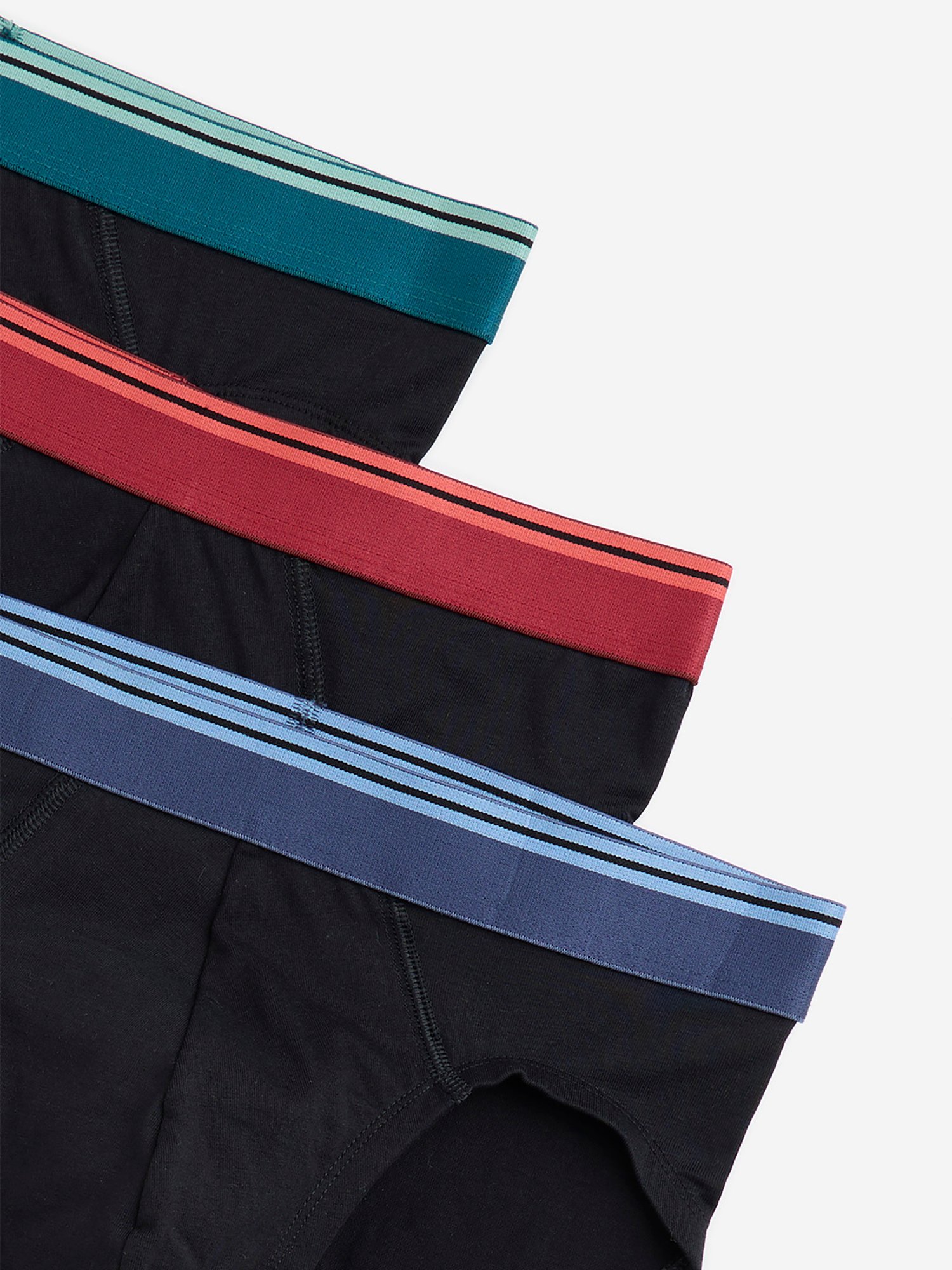 WES Lounge by Westside Black Cotton Blend Briefs - Pack of 3