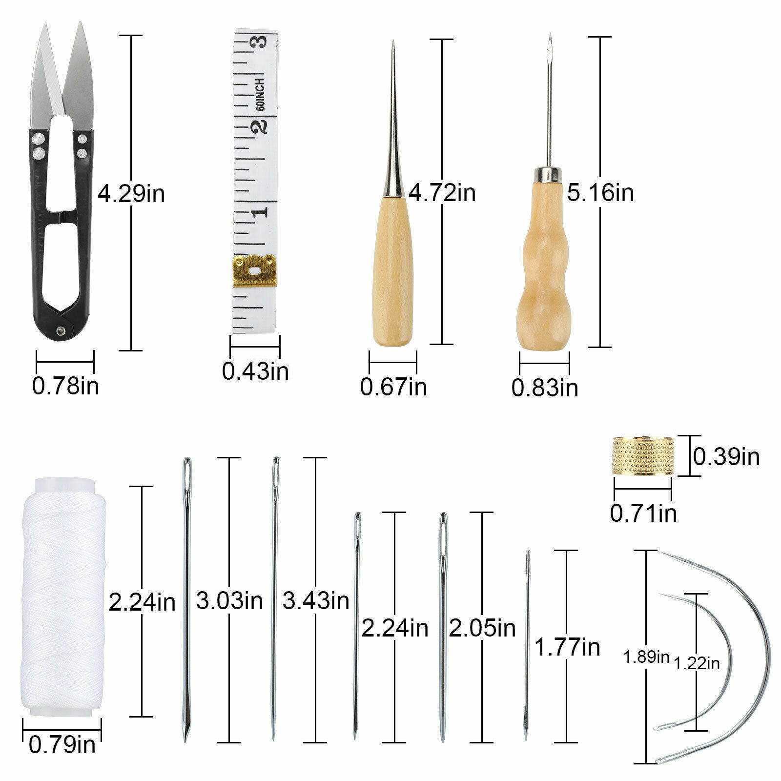 Leather Working Tools Repair Kit Sewing Craft Supplies Stitching Making Groover