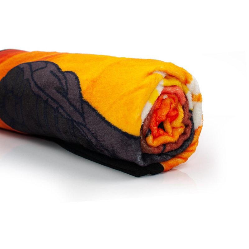 Just Funky Naruto With Kanji Symbols Large Anime Fleece Throw Blanket | 60 x 45 Inches