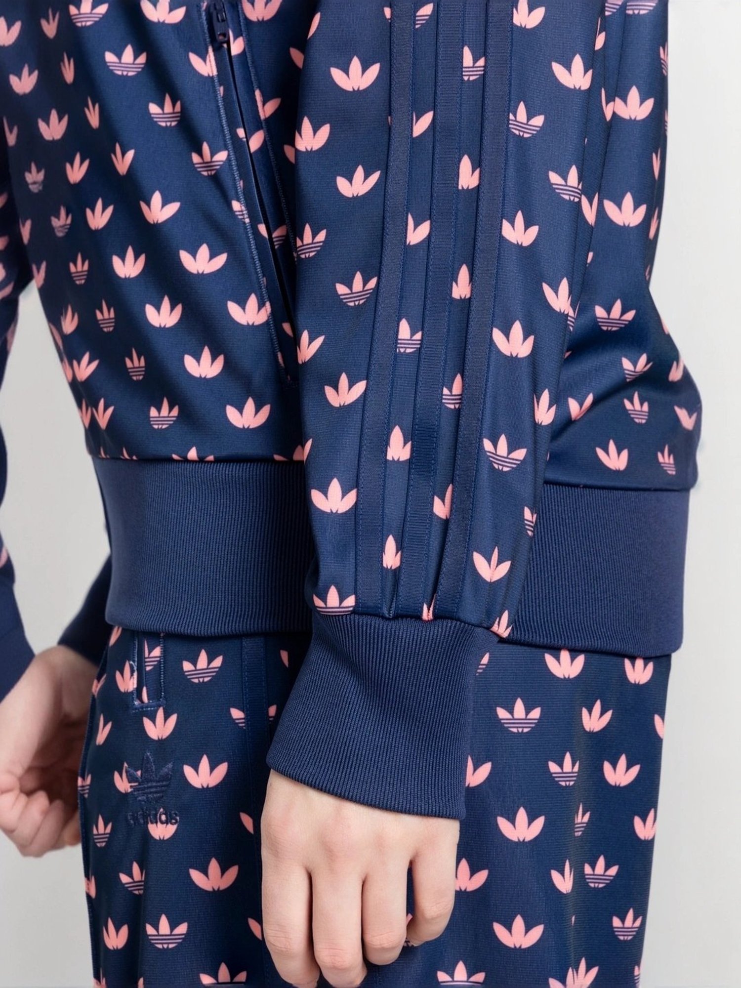 Adidas Originals Blue Printed Sports Jacket