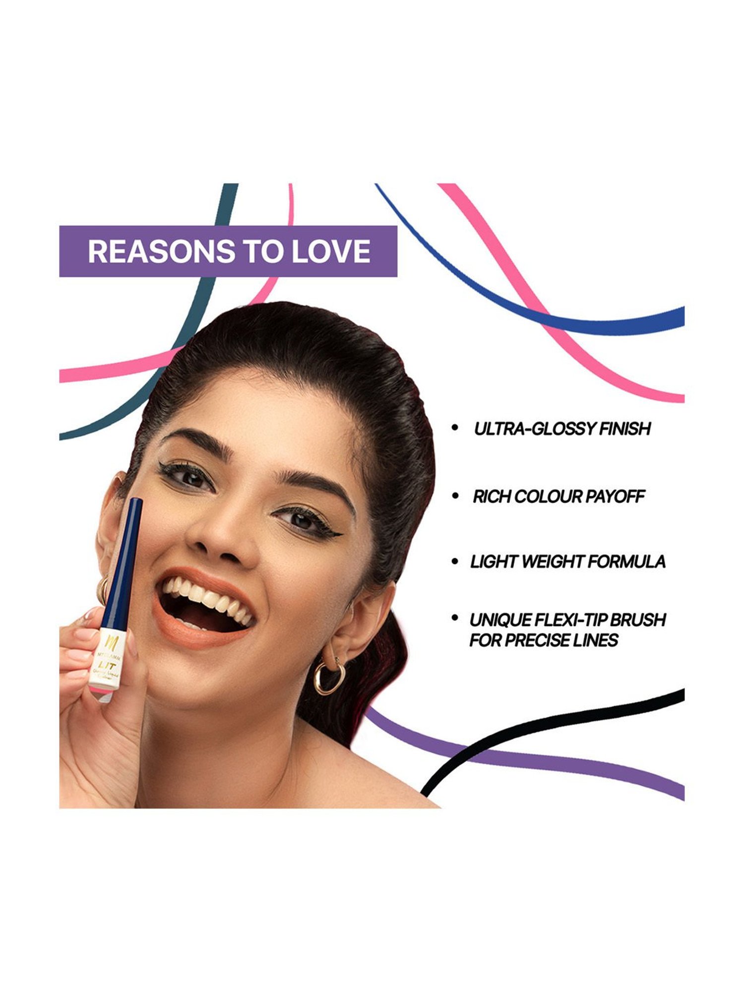 KINDED Liquid Eye Liner Golden Glaze & Greyish Silver Combo