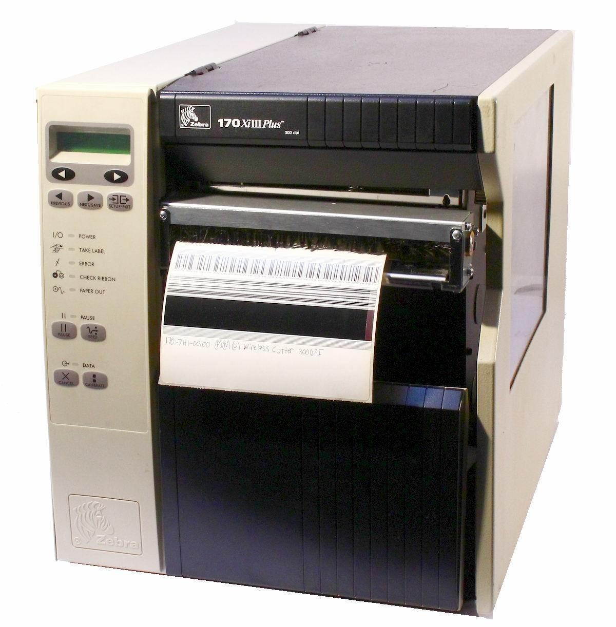 Zebra 170Xi III Plus 170-701-00100 Thermal Transfer Barcode Label Printer Parallel USB Cutter 300dpi