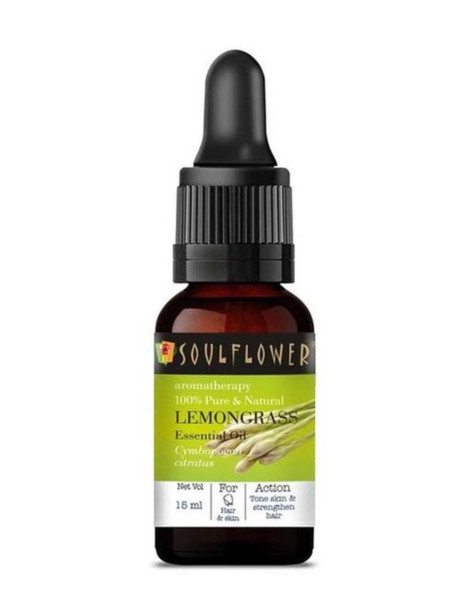 Soulflower Lemongrass Essential Oil - 15 ml