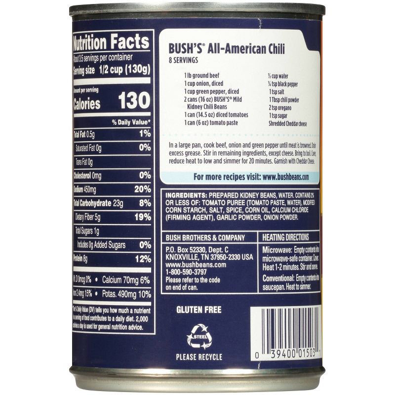 Bush's Kidney Chili Beans - 16oz