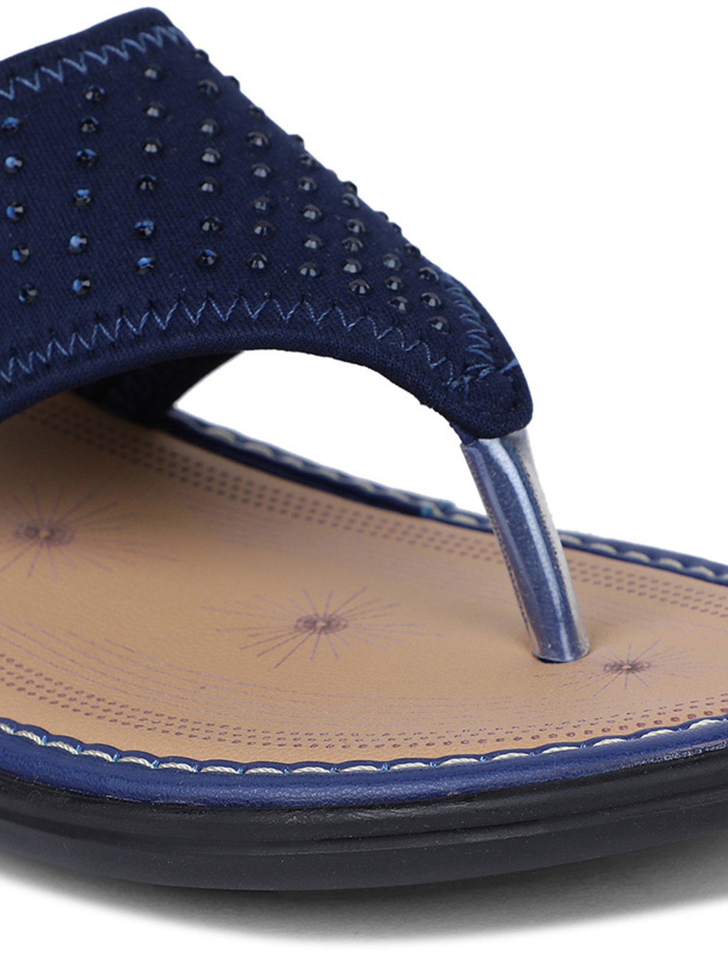 Bata Women's Blue Thong Wedges