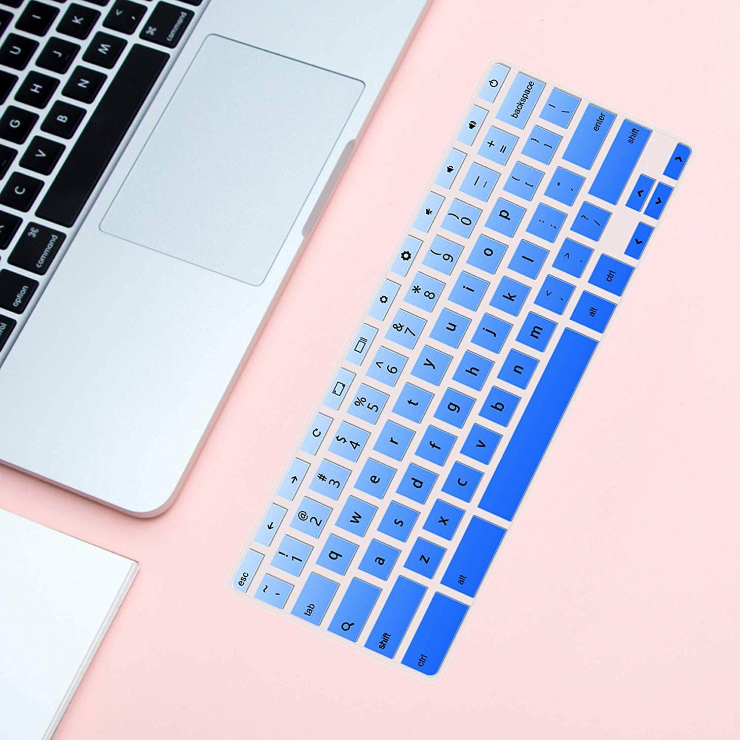 [2 Pack] Keyboard Cover Skin for 2018/2017 Newest Acer Premium R11 Chromebook R 11 CB3-131 CB3-132,CB5-132T,CB3-131,Chromebook R 13 CB5-312T,Chromebook 15,CB3-531 CB3-532 CB5-571 C910 (GradualBlue)