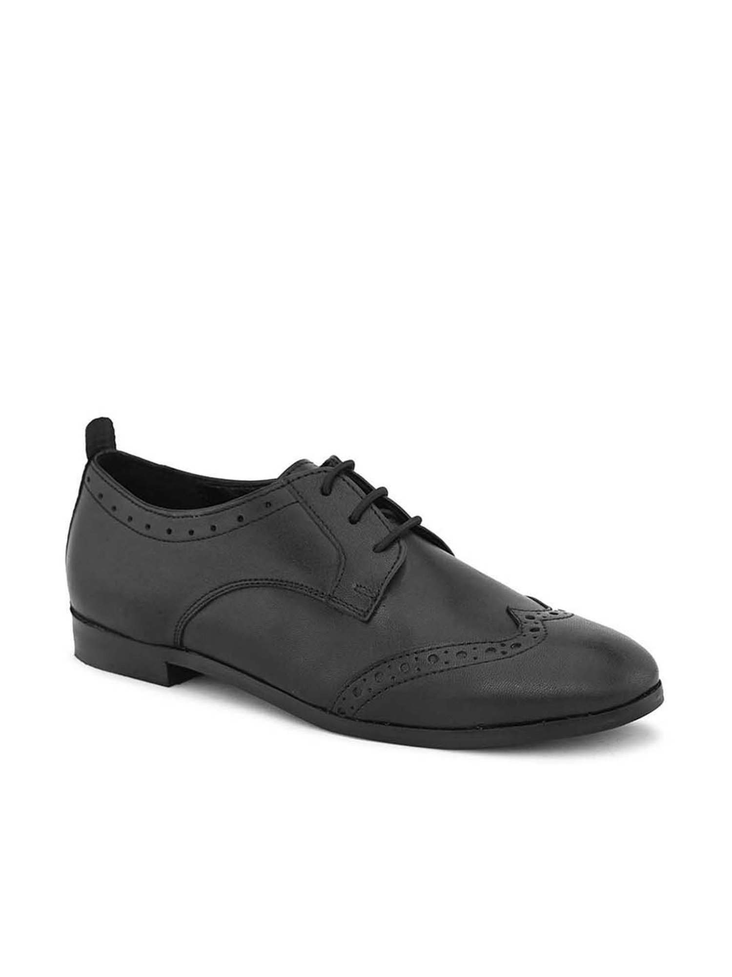 Carlo Romano Women's Black Derby Shoes