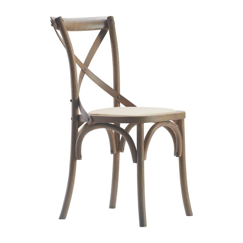 Set of 2 Elmhurst Cross Back Side Chair Vintage Cream - Finch