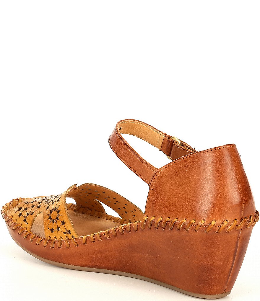 Pikolinos Margarita Leather Wedge Sandals