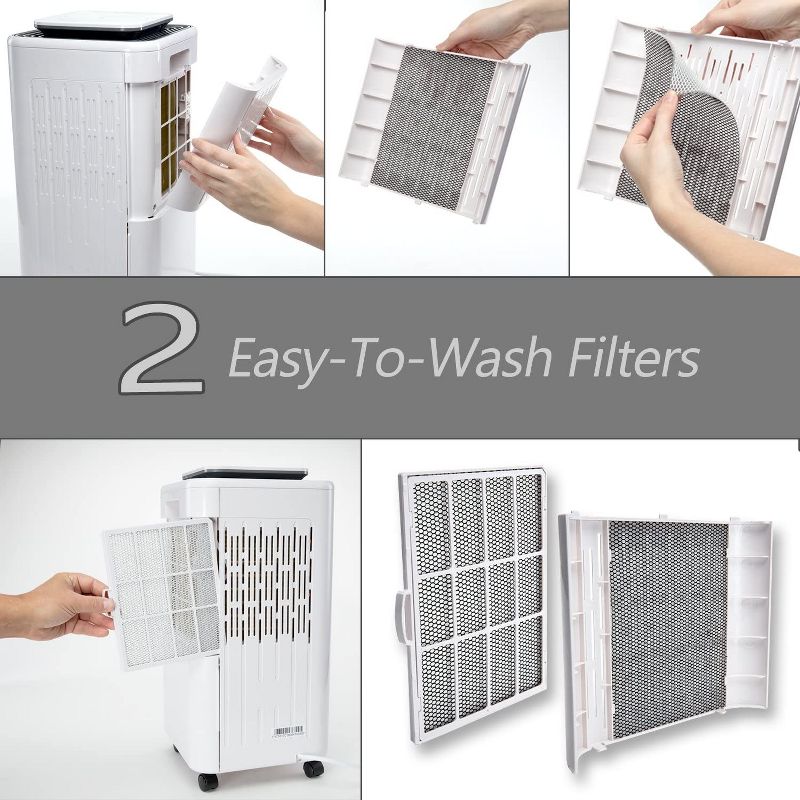 Ivation 11-Pint Compressor Dehumidifier and Ionizer with Continuous Drain Hose for up to 216 sq. ft., Small but Powerful