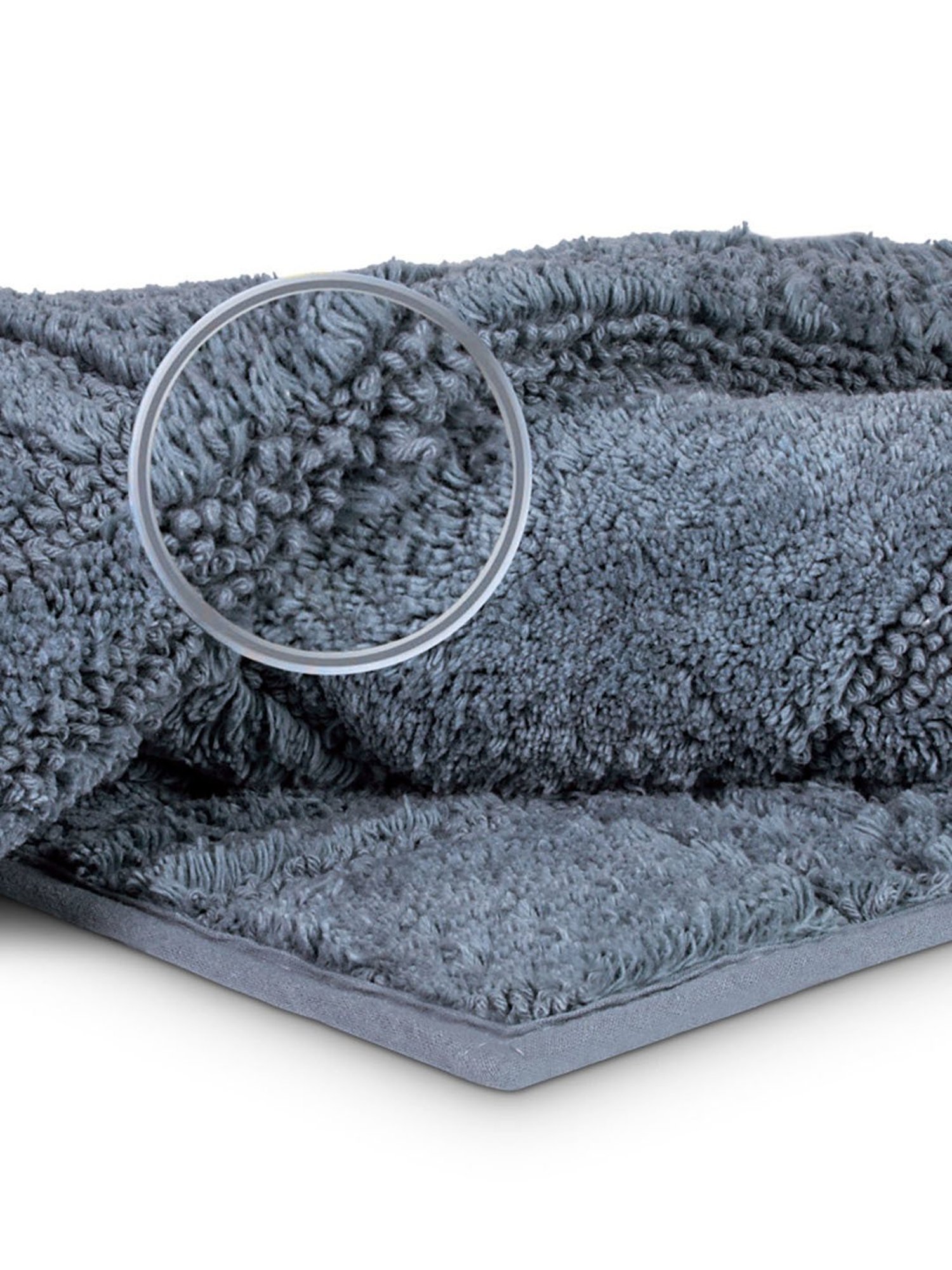 Freelance Grey Cotton Set of 1 Bath Mats and Rugs