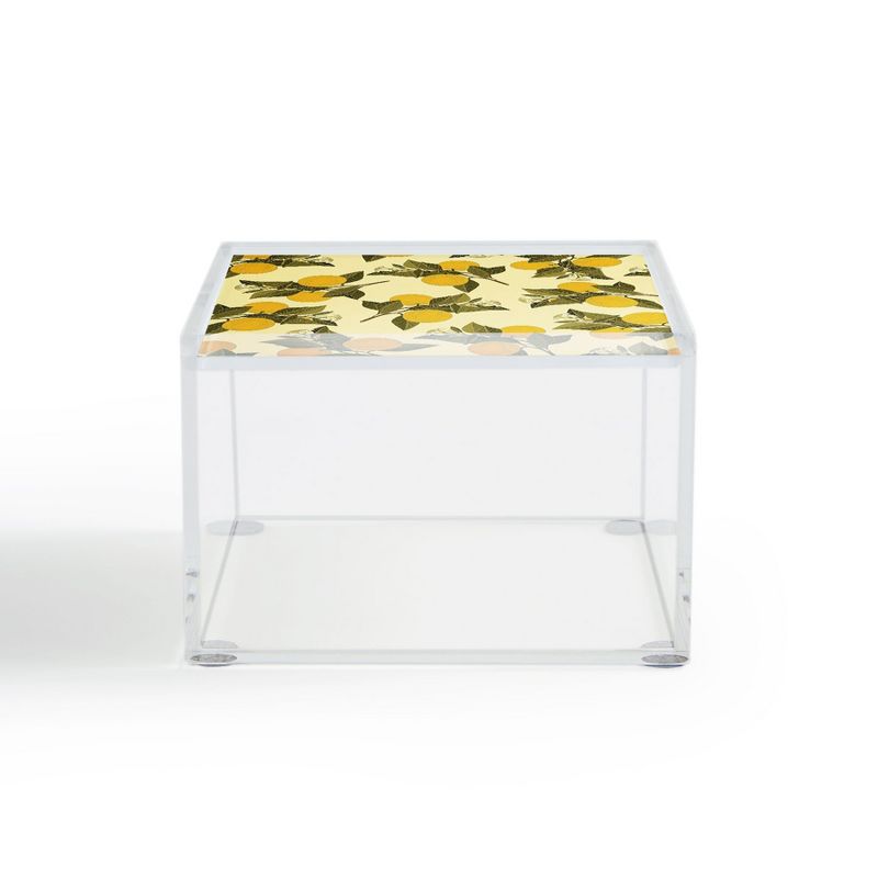 Iveta Abolina Alodie Lemons 4" x 4" Acrylic Box - Deny Designs