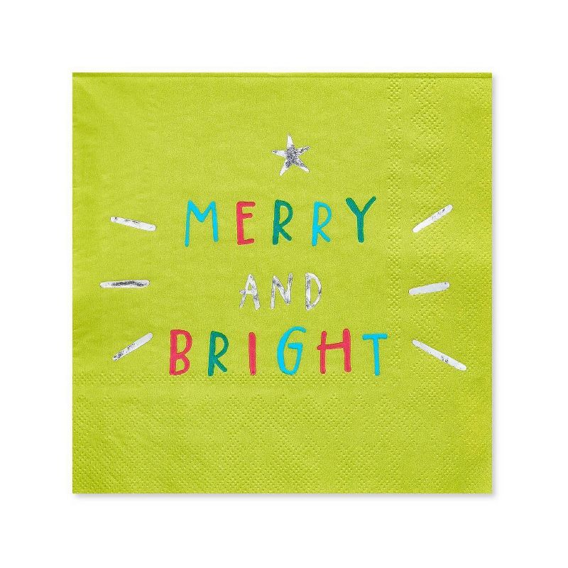 20ct Christmas Making Spirits Bright Beverage Napkin - PAPYRUS