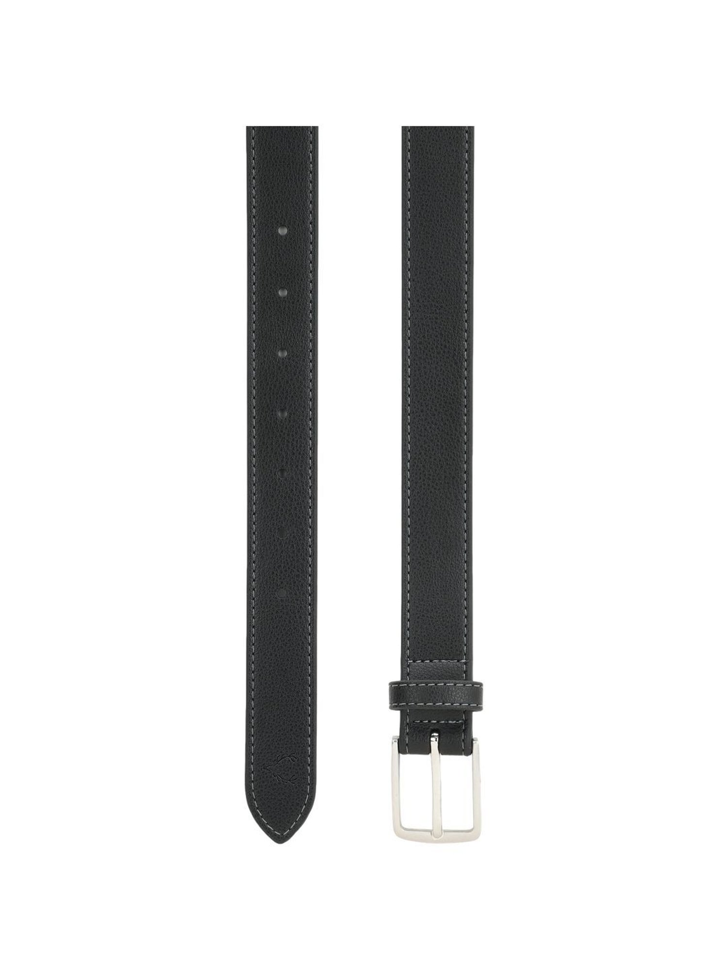 Antony Morato Black Leather Solid Waist Belt