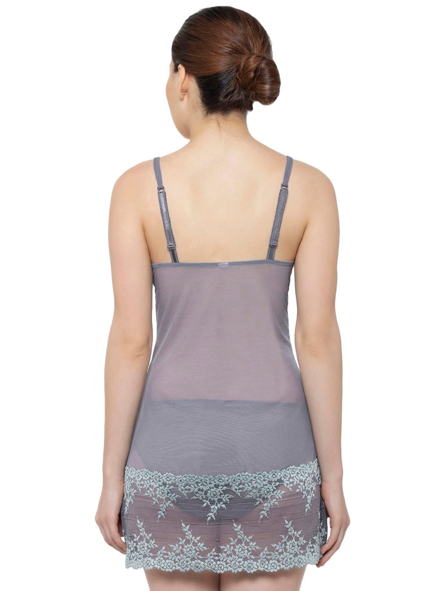 Wacoal Embrace Lace Short Lacy Baby Doll Chemise - Grey