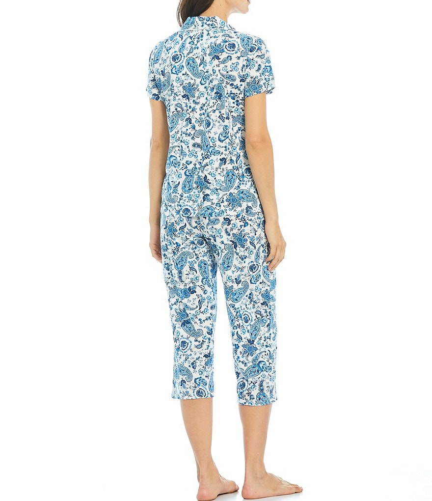 Cabernet Paisley Printed Woven Coordinating Pajama Set