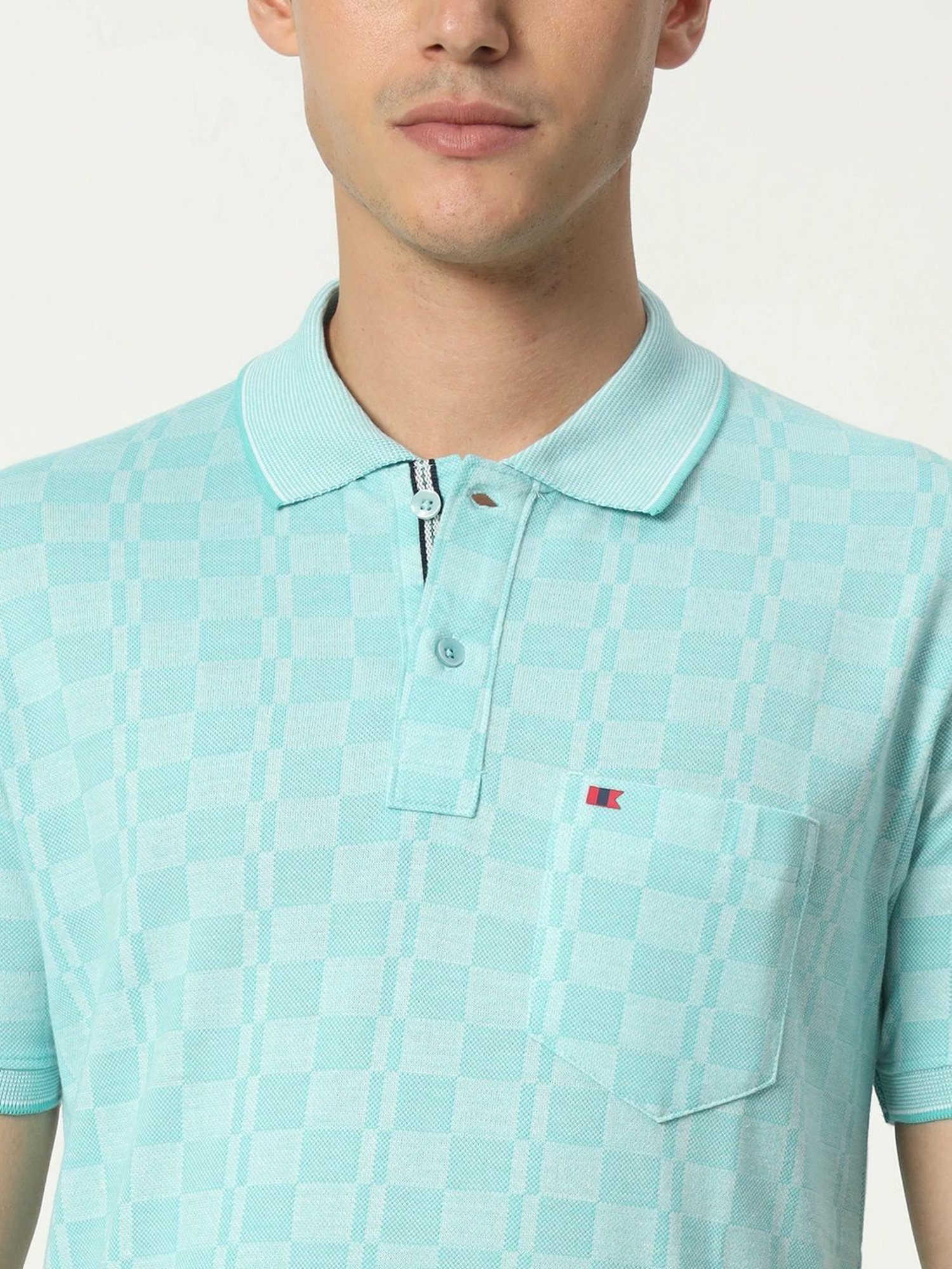 Tab91 Green Regular Fit Printed Polo T-Shirts