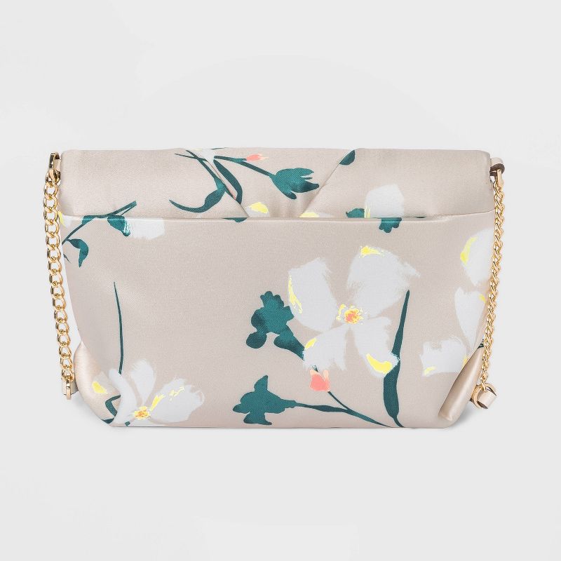 VR NYC Magnetic Strap Closure Mosaic Design Denim Laser Cut Crossbody Bag - Blue