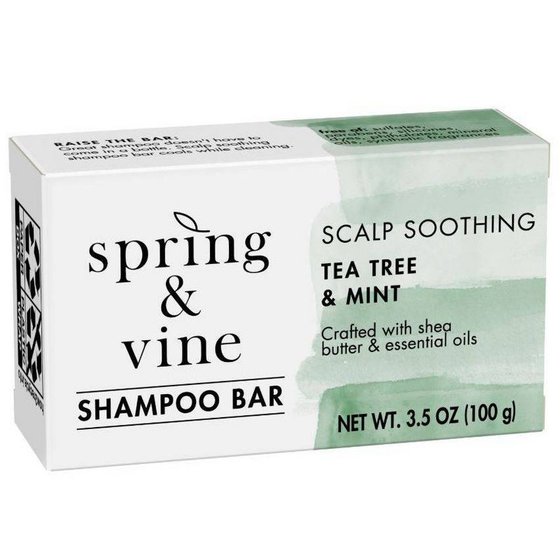 Spring & Vine Tea Tree & Mint Scalp Soothing Shampoo Bar - 3.5oz