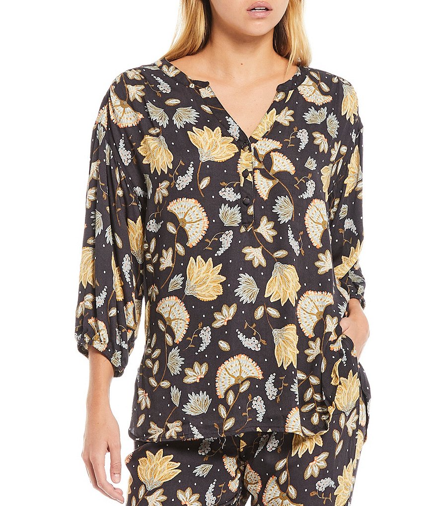 Refinery29 Floral Print Woven Coordinating Sleep Top
