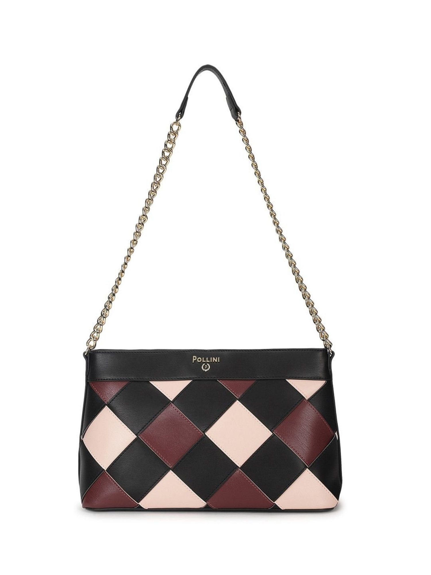 Pollini Multicolor Woven Medium Shoulder Bag