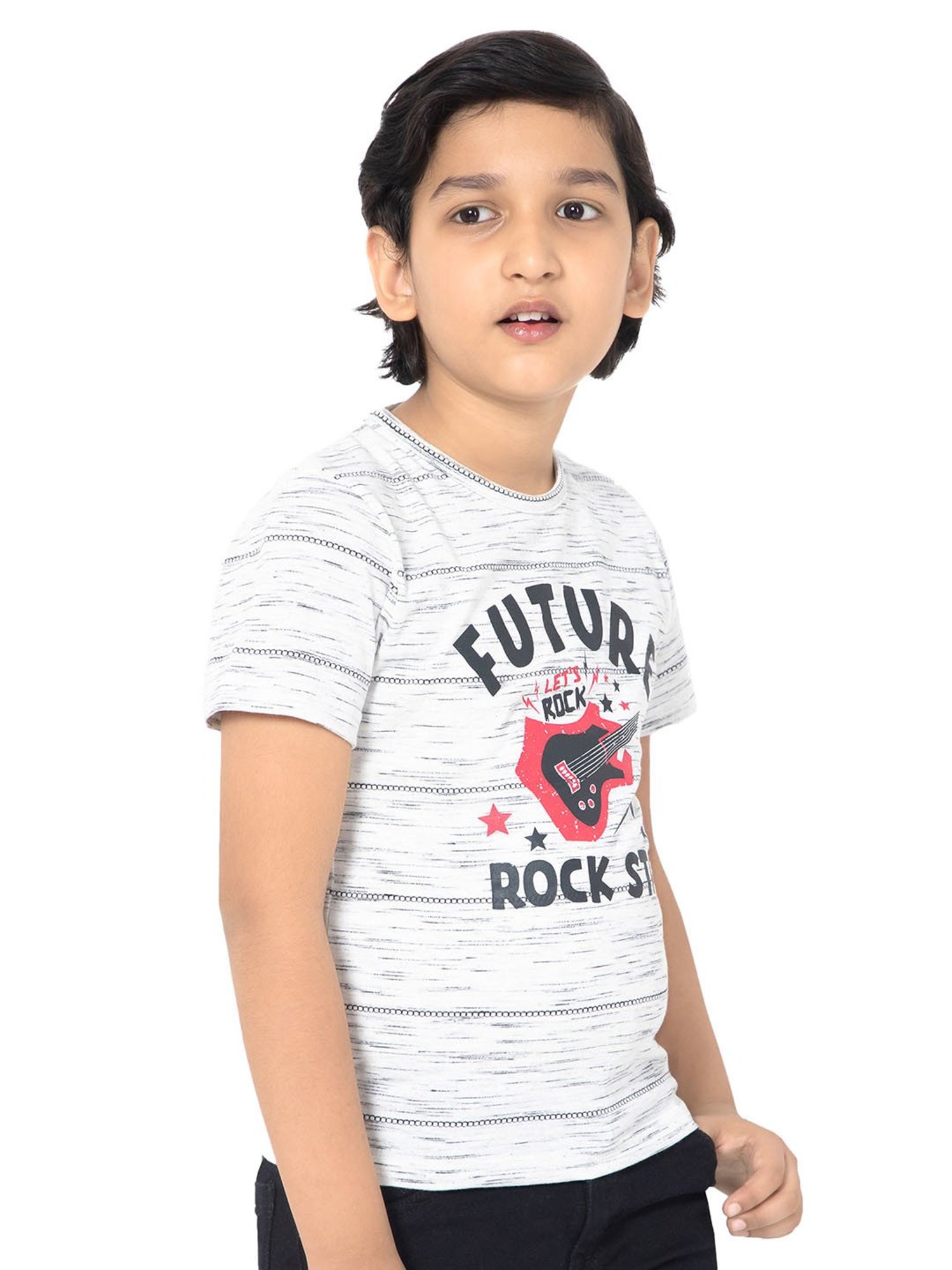 Bodycare Kids Off White Printed T-Shirt