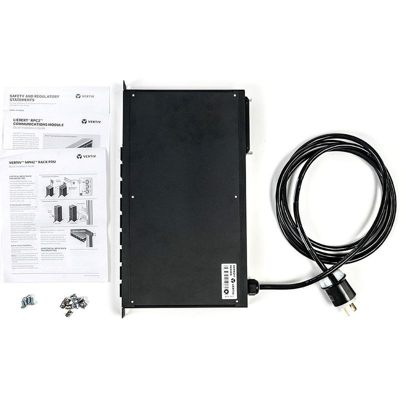 Liebert MPH2 Metered Outlet Switched Rack Mount PDU - 20A, 100-120V, Single-Phase 9 Outlets (9 5-20R), 100-120V, L5-20, Horizontal 1U/2U