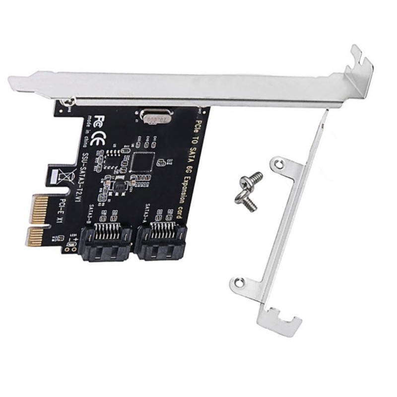 PCIe To SATA3.0 Expansion Card 2 Port SATA III PCI Express 6GB/s Computer Adapter