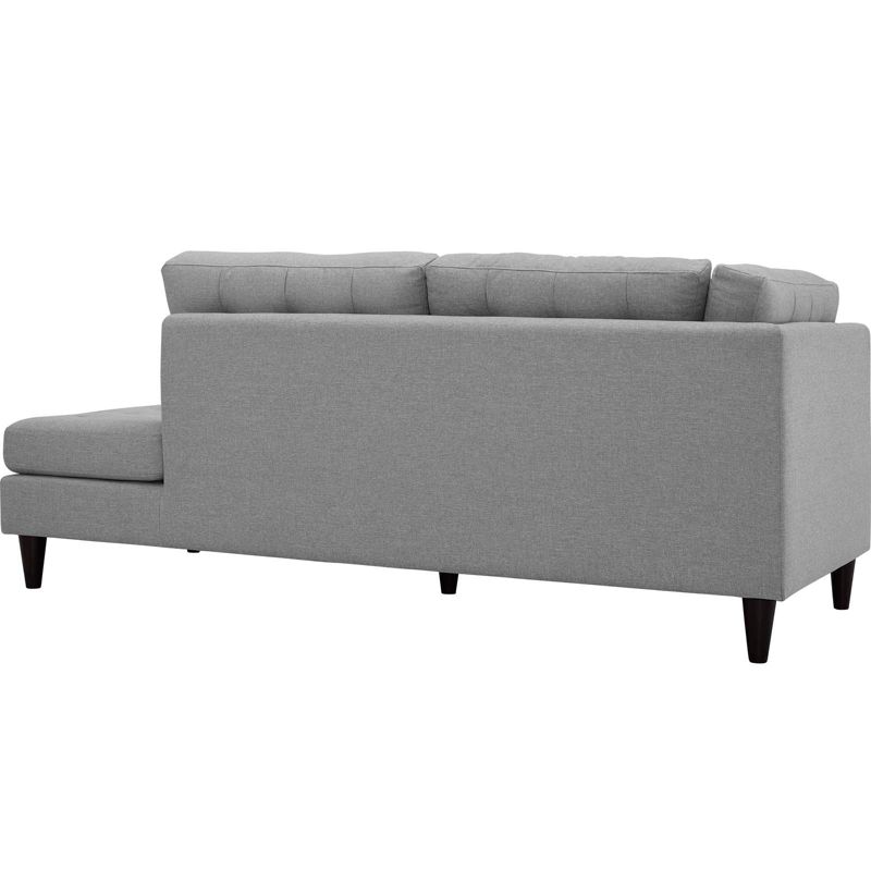 Empress Upholstered Fabric Bumper Sofa Light Gray - Modway