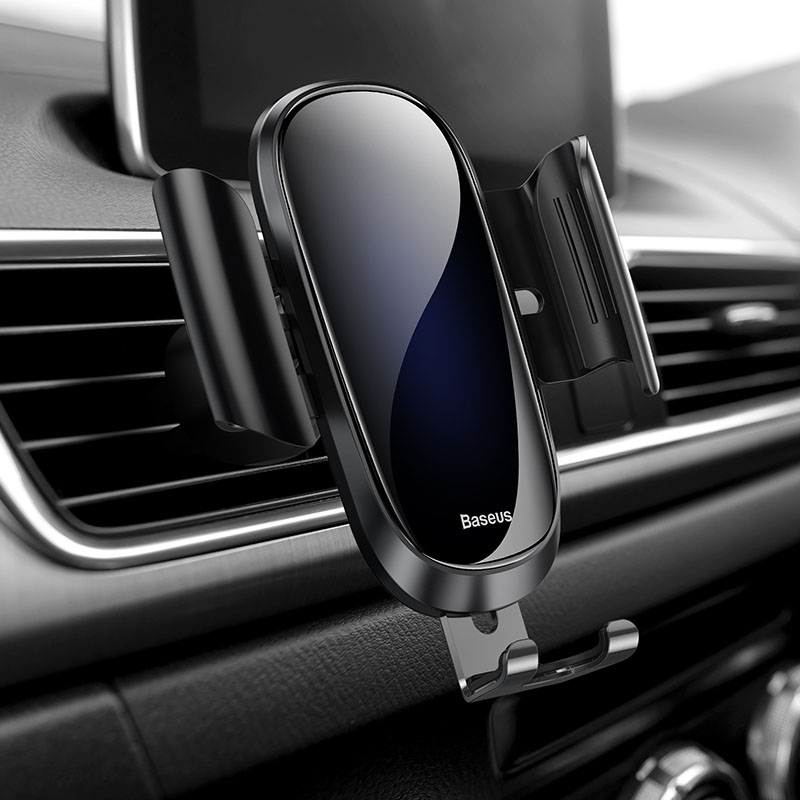 Baseus Car Phone Holder for iPhone Samsung Mobile Phone Holder Stand Metal Gravity Air Vent Mount GPS Cell Phone Holder in Car