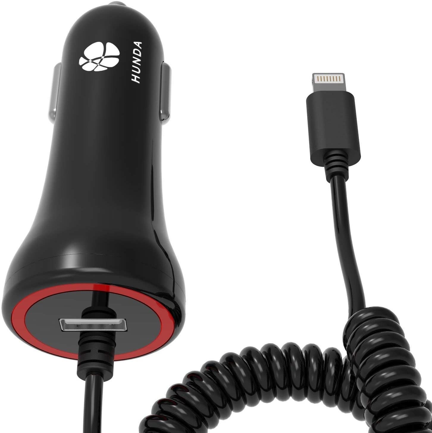 Car Charger, 24W/4.8A USB Car Charger Compatible iPhoneX,8/8Plus,7/7plus,6/6s,6/6s+,5s,5,SE,iPod,iPad Pro,Air,iPad