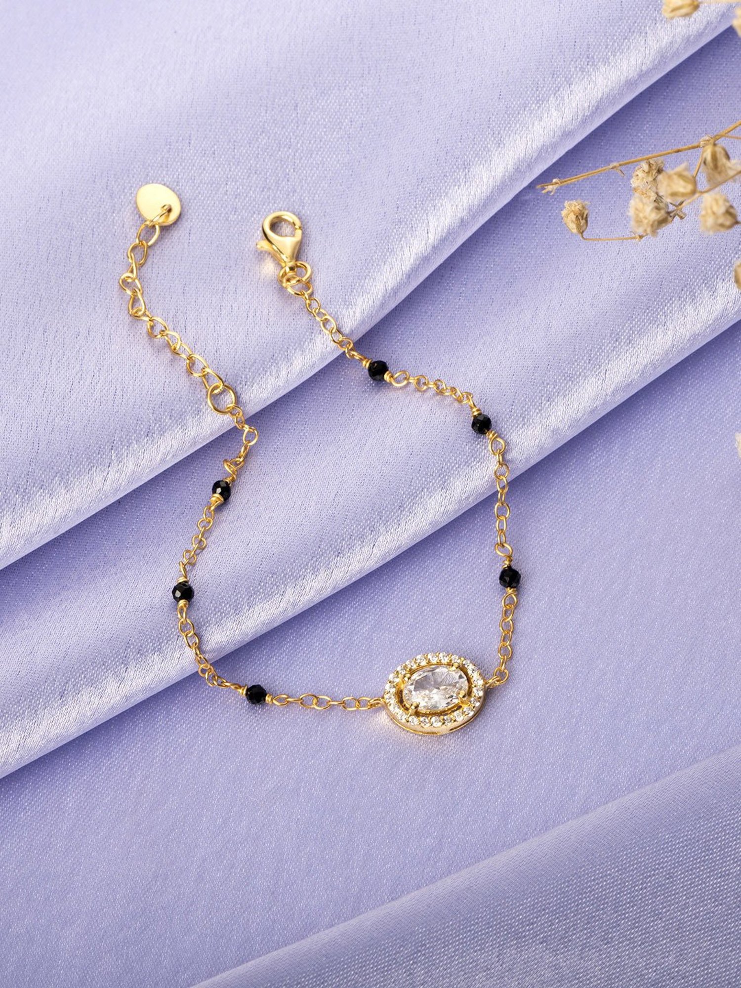 Zavya 925 Sterling Silver Radiant Adjustable Flexible fit Bracelet For Women